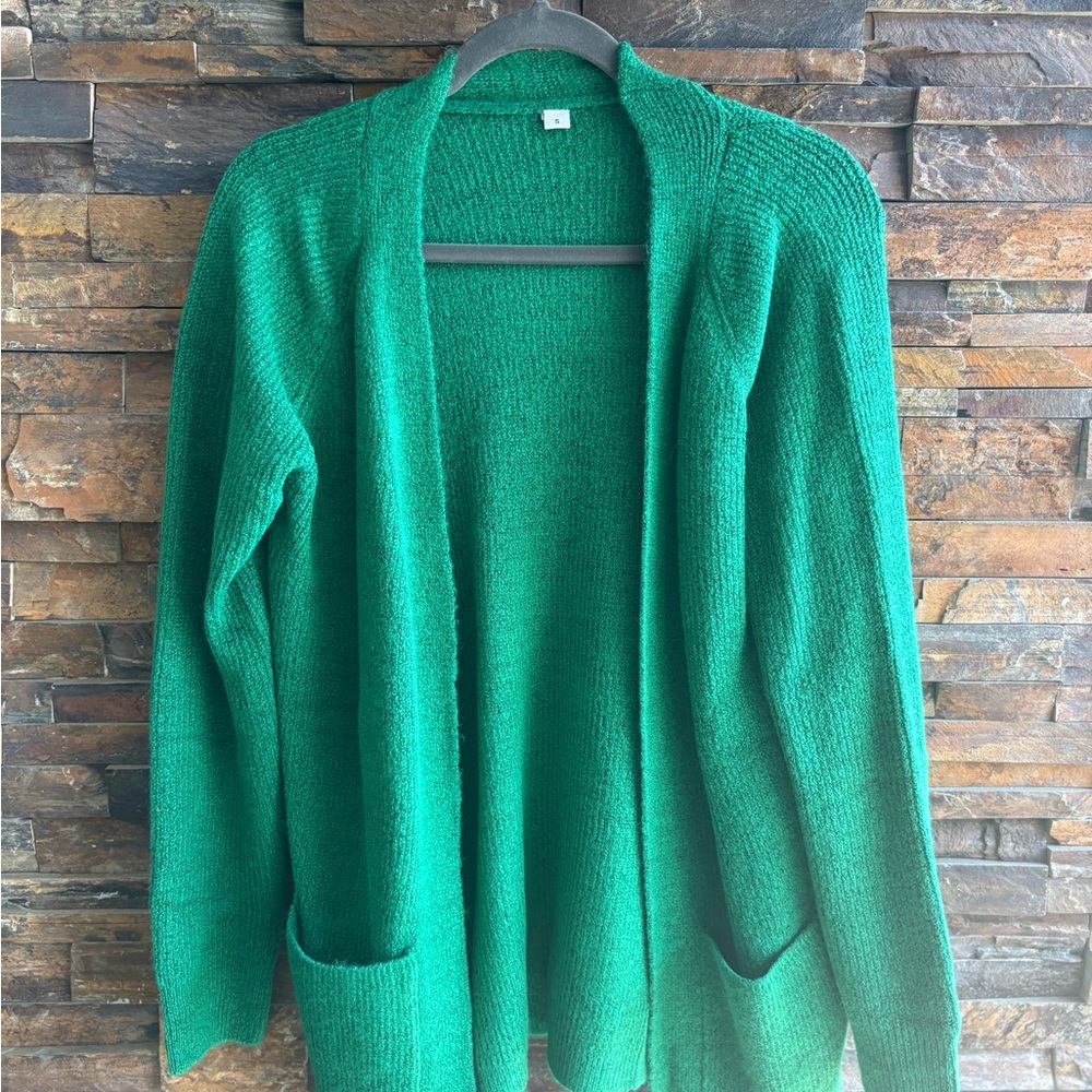 Emerald Open Front Cardigan